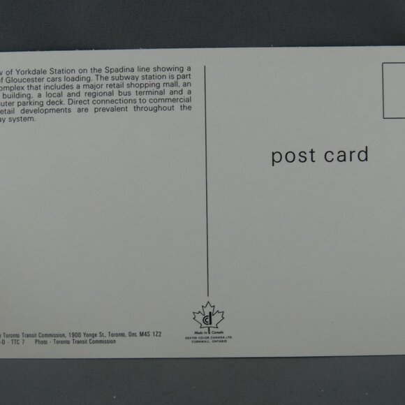 Share Vintage Postcard - Yorkdale Station Toronto Canada - Dexter Press - Picture 2 of 4